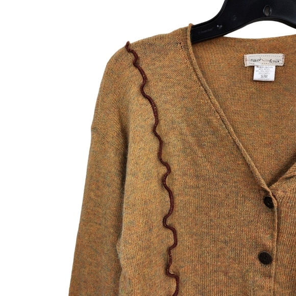 Neesh by DAR Women's Wool Blend Button Front Cardigan Sweater - S/M - Picture 2 of 7